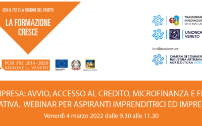 WEBINAR PER ASPIRANTI IMPRENDITRICI ED IMPRENDITORI